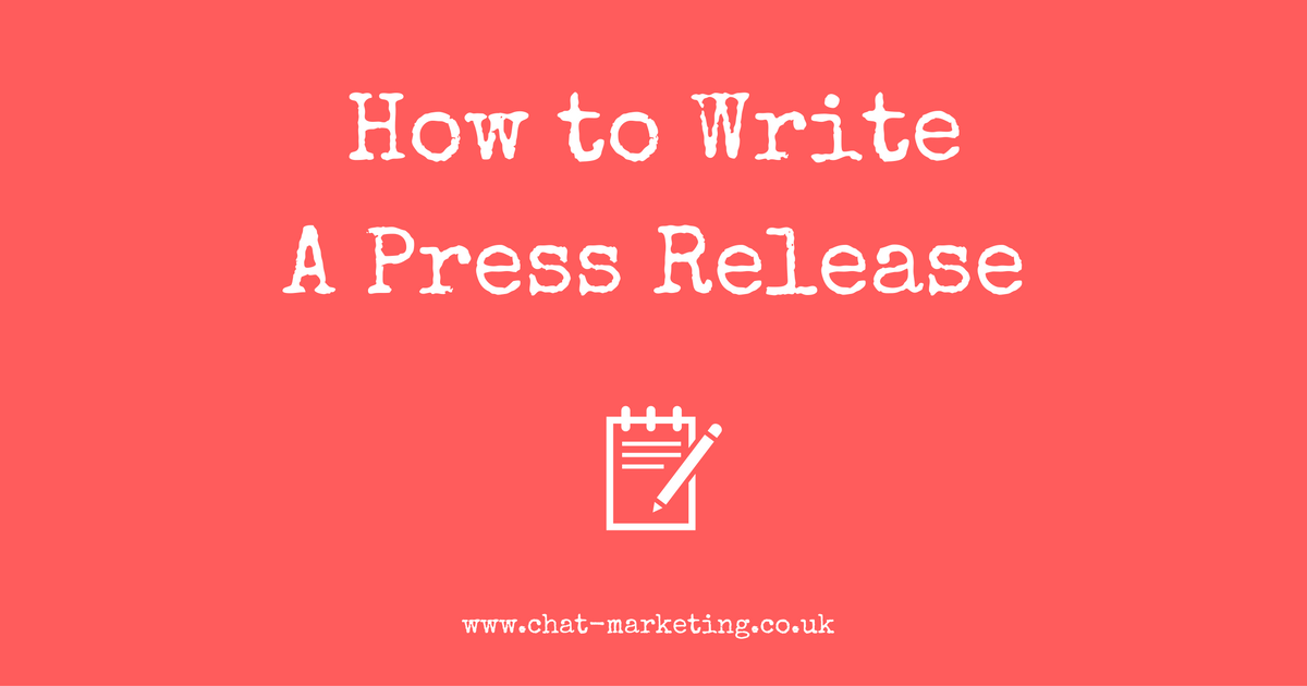 Write a press release uk